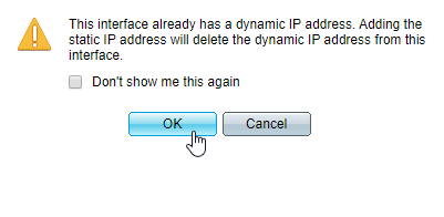 SG350 IPv4 Warning Screen