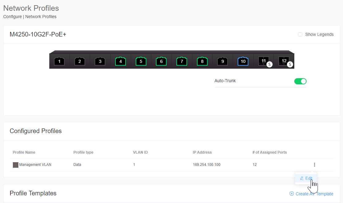 Edit Management Profile