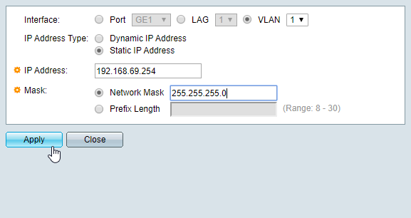 SG350 IPv4 Settings